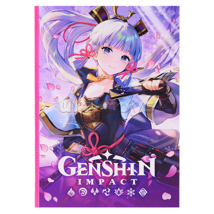 Книга для записей Genshin Impact на каждый день с наклейками (розовый)