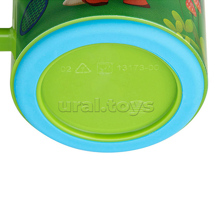 Кружка детская с декором "Ми-ми-мишки" и нескользящим дном 200 мл (зеленый)