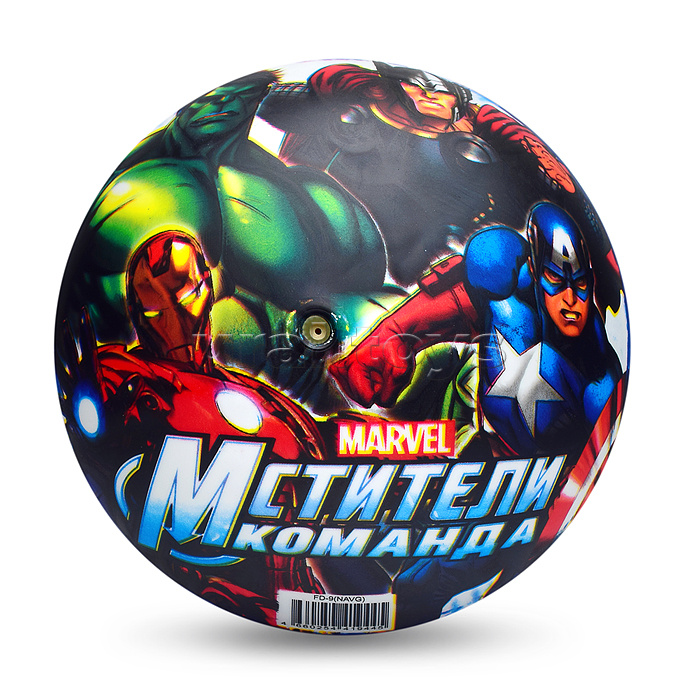 Мяч пвх 23 см "Супергерои" полноцвет, в сетке