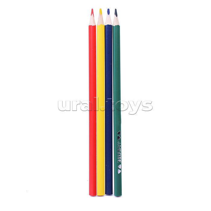 Карандаши цветные "Trio Mega Soft" 24 цвета, 4М, диаметр грифеля 3 мм, трехгранные, в картонной коробке