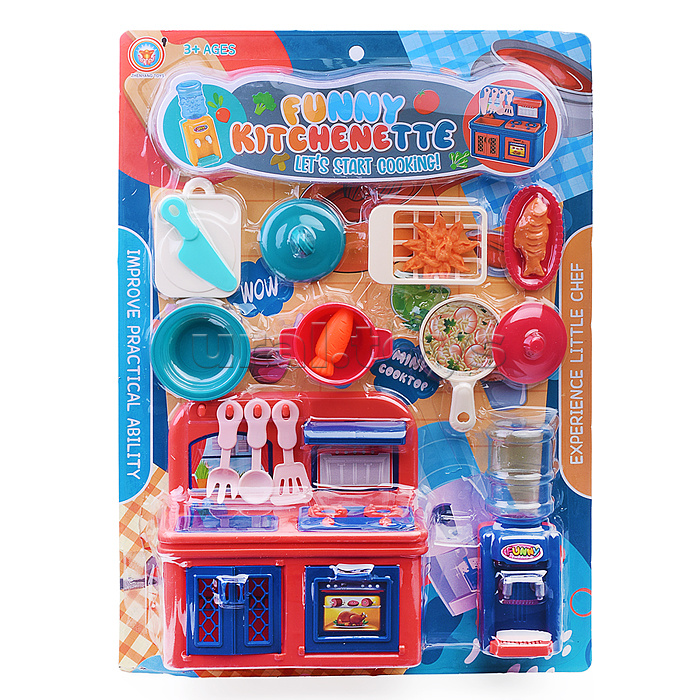 Игровой набор "Моя кухонька" с продуктами, на листе