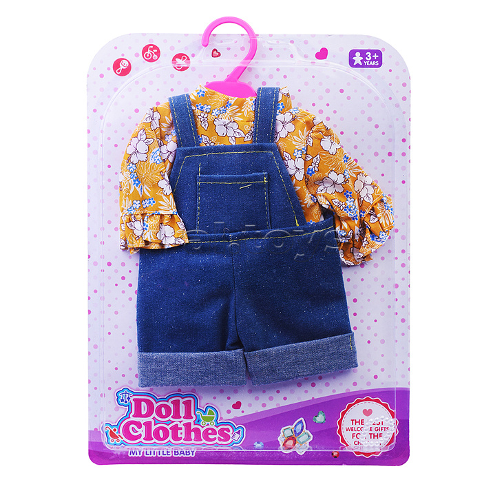 Одежда для кукол "Комбинезон с рубашкой" 45 см, на листе
