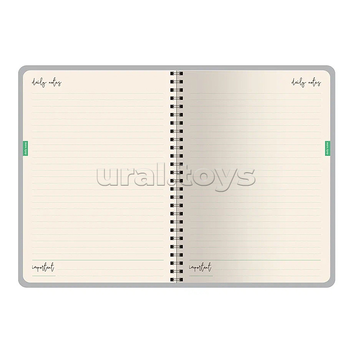 Ежедневник на золотом гребне «Cute diary» А5, BV, 136 л, "Гранат"