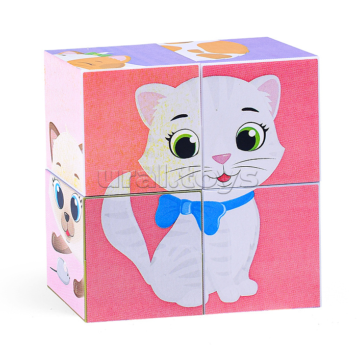 Кубики "Котики" 4-штучные