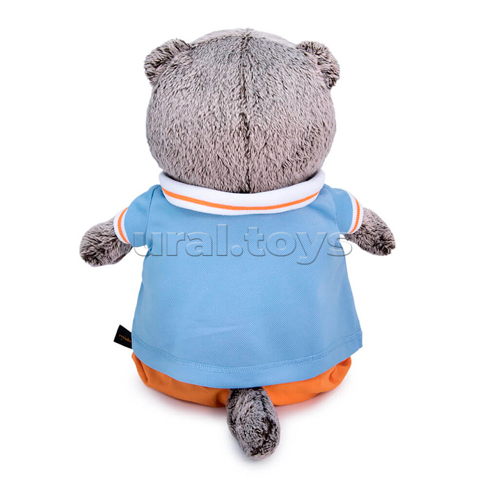 Кот Басик в голубом поло