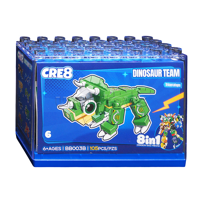 Конструктор "Робот-динозавр" 8 в 1 в коробке