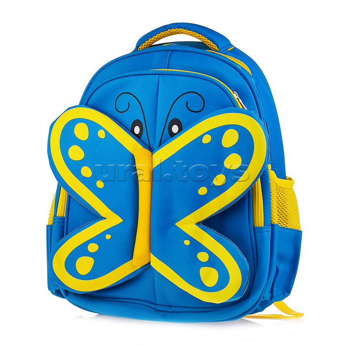 Рюкзак BUTTERFLY, 35х28х17см, 2 отделения, 2 кармана, уплотненная спинка, ассорти 5 цветов