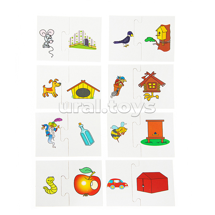 Настольная игра Кто в домике живет? (половинки)