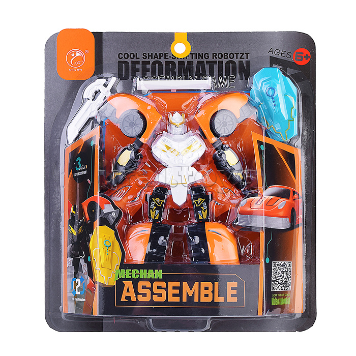 Робот робот трансформирующийся в машину (3 цвета) в коробке