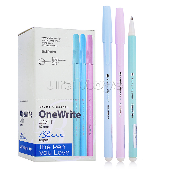Ручка "OneWrite Zefir" шариковая 1.0 мм, синяя (3 цвета) Ручка "OneWrite Zefir" шариковая 1.0 мм, синяя (3 цвета)