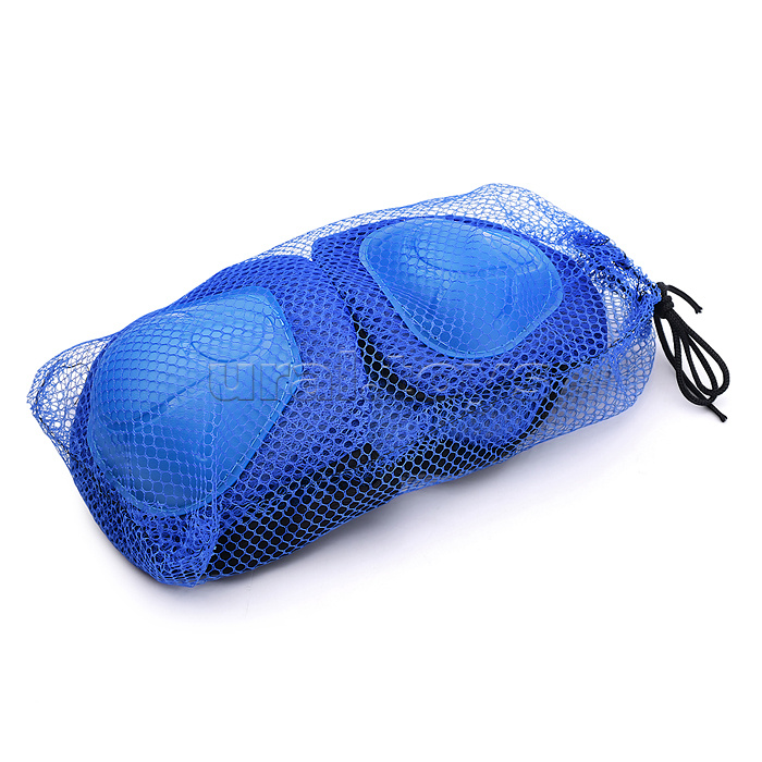 Ролики детские (размер M) с защитой для катания, синий, в коробке