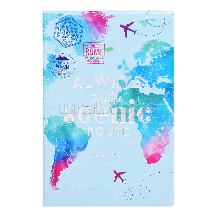 Записная книжка ESCALADA, А6+, 96 л."Путешествие" ПВХ: 126x186 мм, мягкий переплёт
