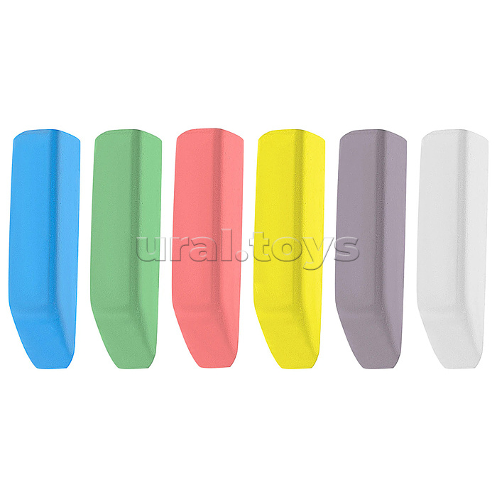 Мел в ведерке для рисования на асфальте 22 штуки, цветной квадратный утолщенный