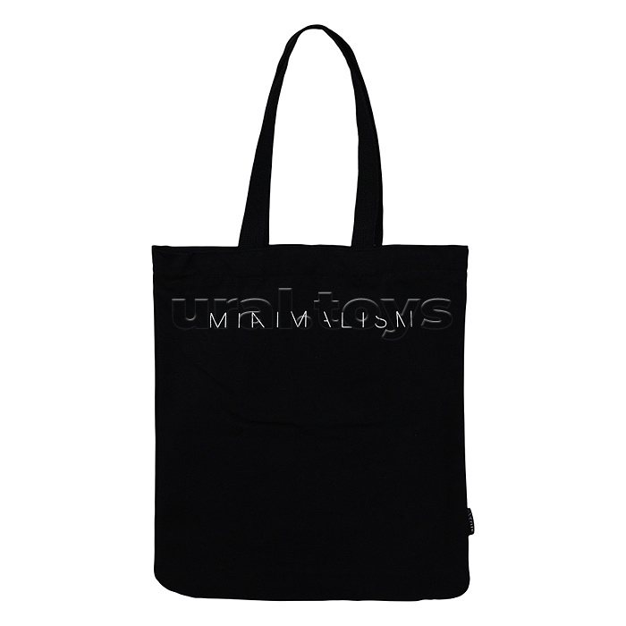 Сумка-шоппер "Minimalism" 34х43,5x8 см, плотный износостойкий канвас, 1 отделение на молнии и магнитной кнопке, 1 внутренний карман на молнии, расширение дна 8 см, 2 текстильные ручки, черный