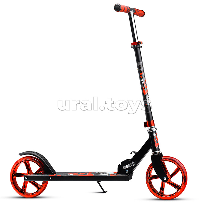 Самокат 2-х кол., красный, d 200 мм., PU, в коробке