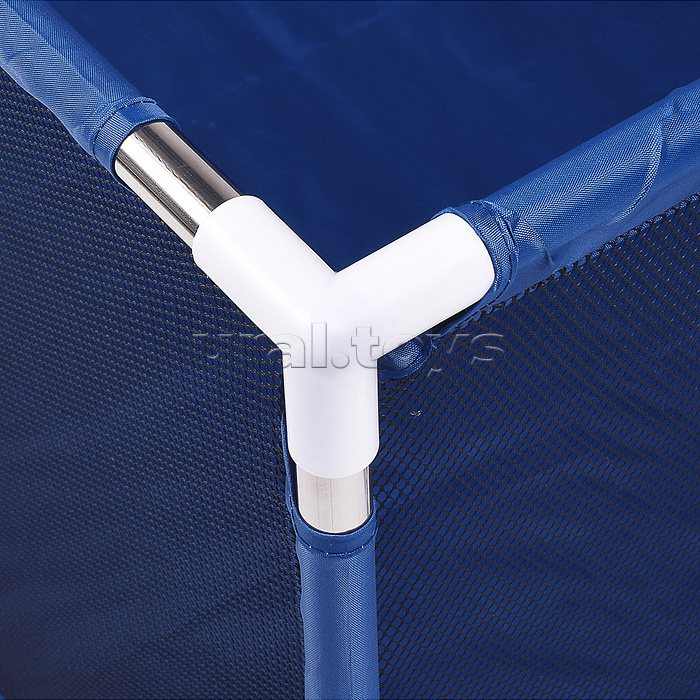 Манеж детский прямоугольный с баскетбольным кольцом и воротами (120*180*60) цвет синий