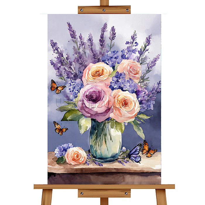 Мозаика алмазная "Цветы в вазе" 20*30см