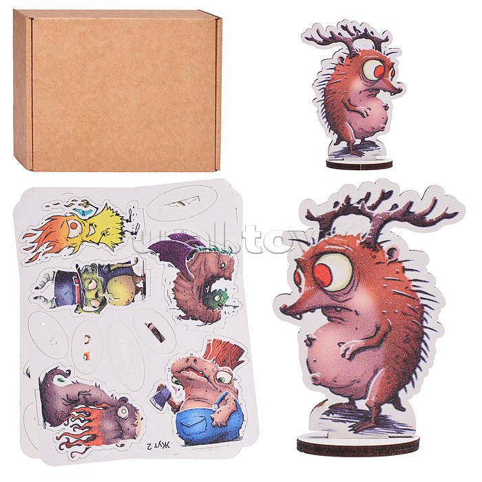 Игровой набор "Жутики" (дерево) крафтовая коробка