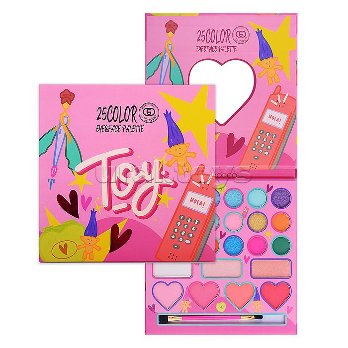 Косметика детская "Зверушки" (палетки теней)