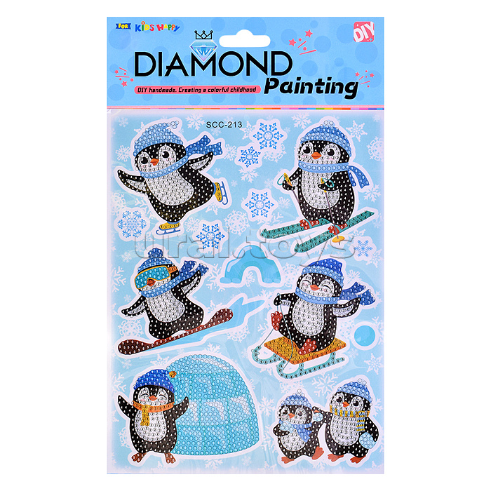 Мозаика алмазная "Приключения пингвинёнка" 17.5*23.5см