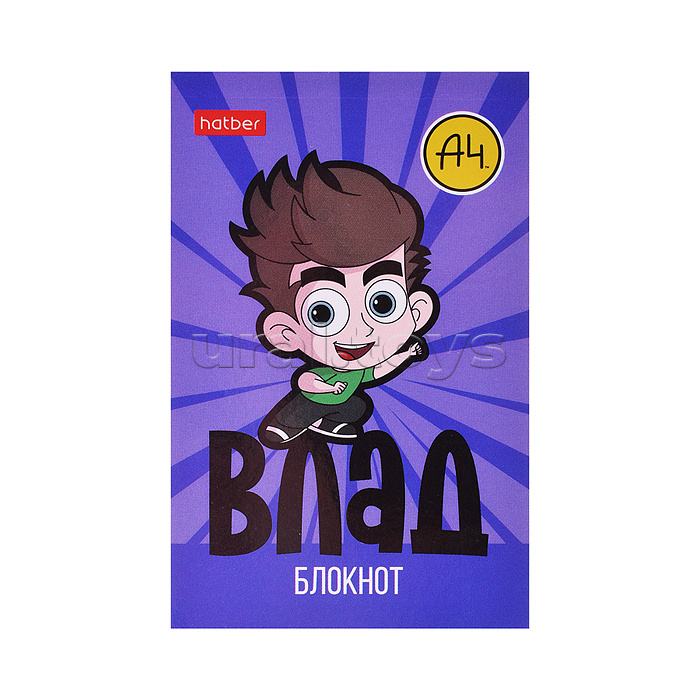 Блокнот А7 48л клетка "Влад А4" в Дисплее  52 шт