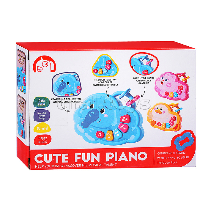 Пианино "Зайчик" (на батарейках) в коробке