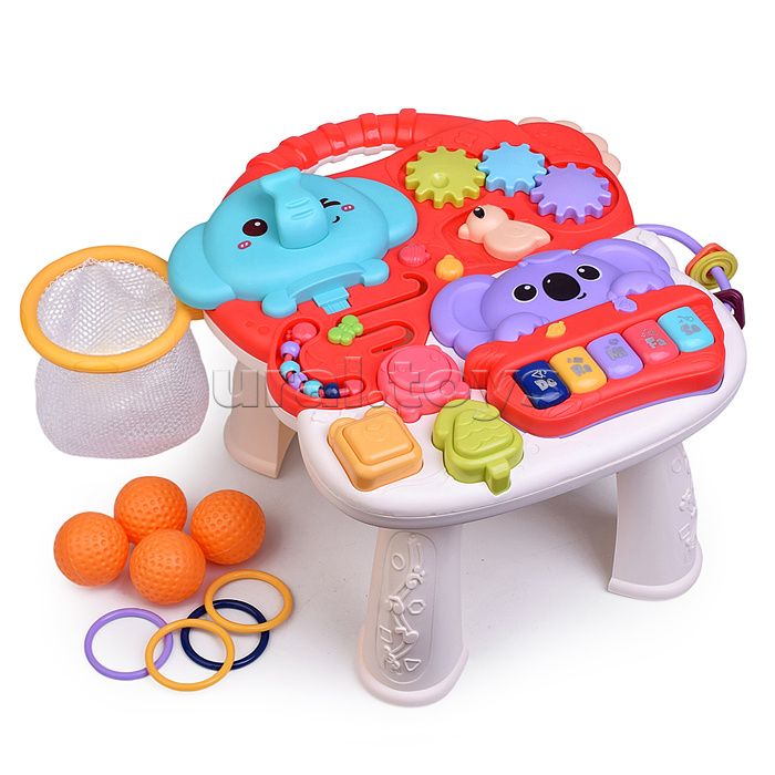 Столик развивающий "Коала и слоник" 3 в 1 в коробке