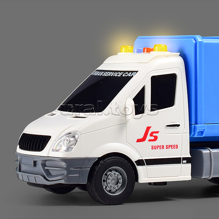 Машина "ЭкоКонтроль" 1:16 (свет, звук) в коробке (цвет синий)