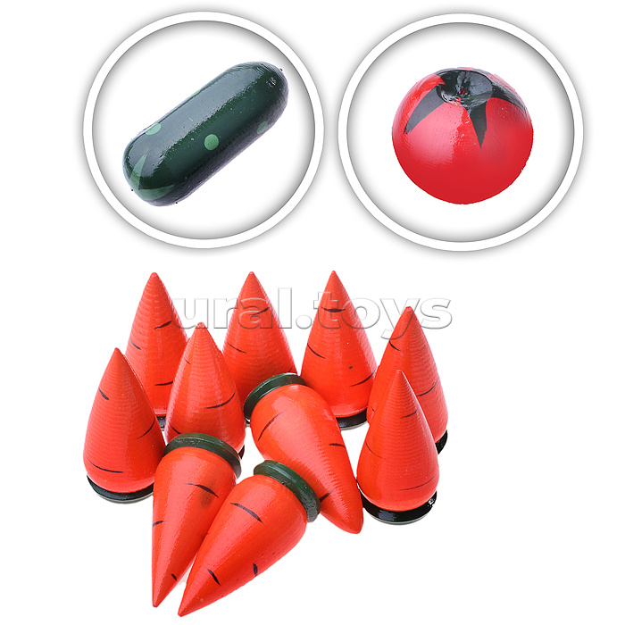 Счетный материал овощи (морковка,помидор,огурец)