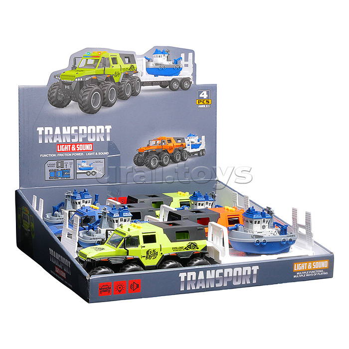 Машина "Машина буксир" (свет, звук) в коробке