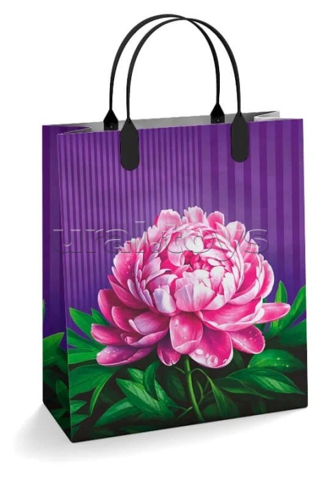 Пакет подарочный 23х27, 150мкм из мягкого пластика "Бутон" ламинированный