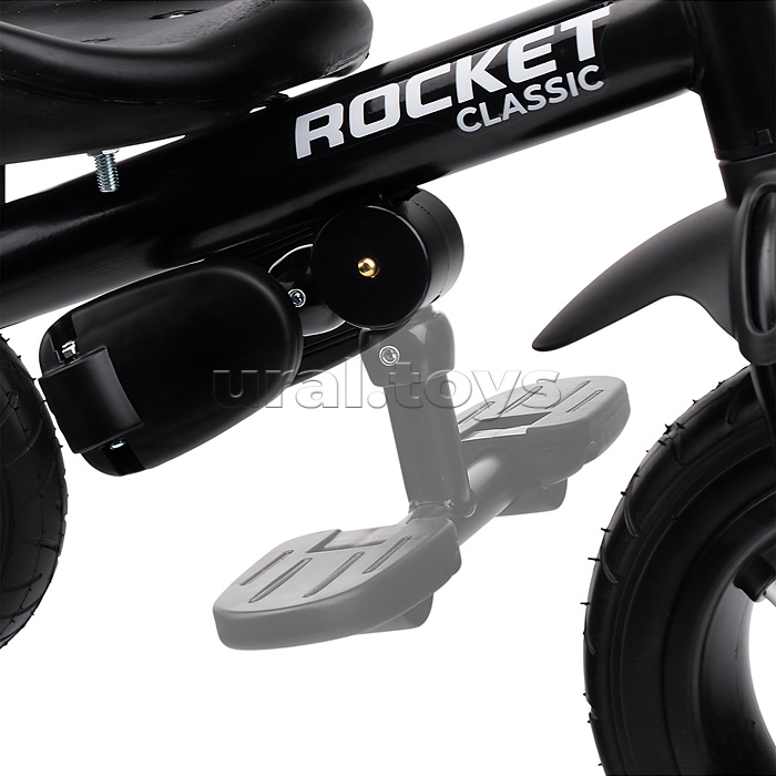 Велосипед трехколесный Rocket 136-BK, колеса EVA 10"/8", цвет черный