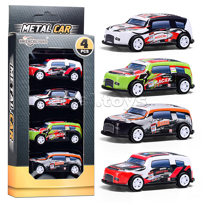 Набор машин "Гонка моторов" металл, в коробке