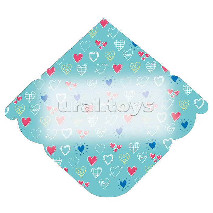 Конверт для денег (без отделки, с лаком) "Сердечки"