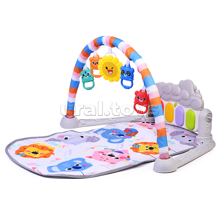 Коврик развивающий "Веселые животные" в коробке