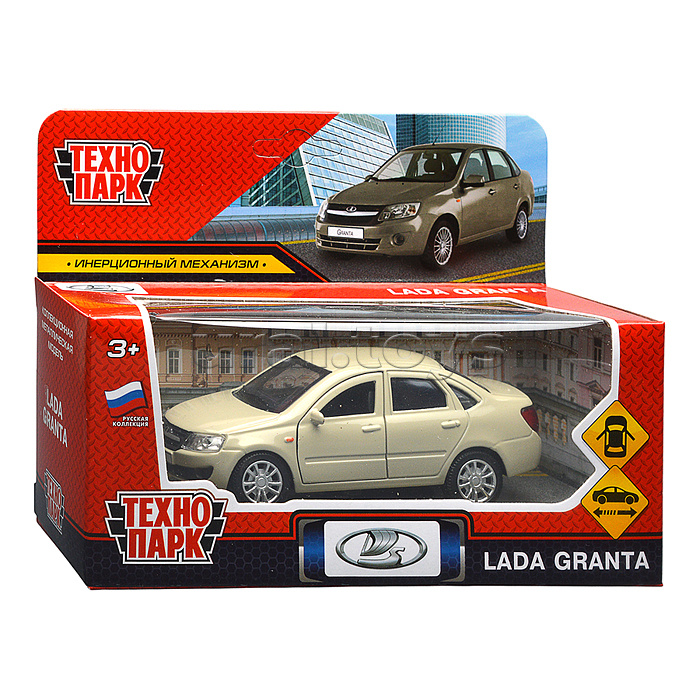 Машина металл LADA granta 11,5 см, (двери, инерц, бежевый,) в коробке Машина металл LADA granta 11,5 см, (двери, инерц, бежевый,) в коробке