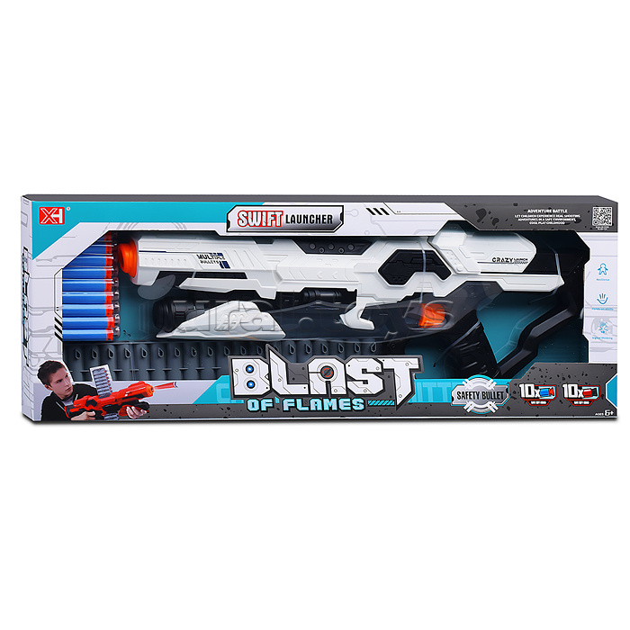 Бластер "Квантовый Разрушитель" с полимерными пулями, в коробке