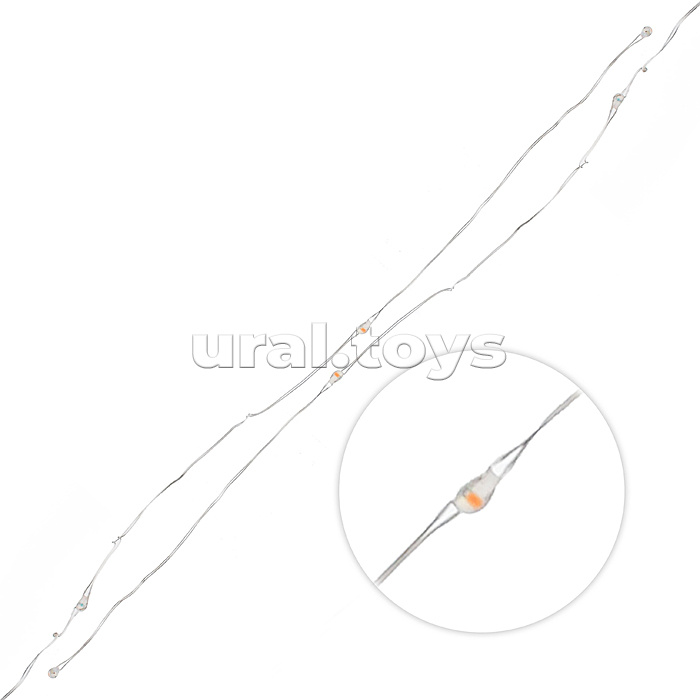 Электрогирлянда Роса 10 м, 100 ламп, USB, цветная