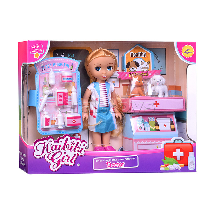 Кукла "Ветеринар" с аксессуарами, в коробке