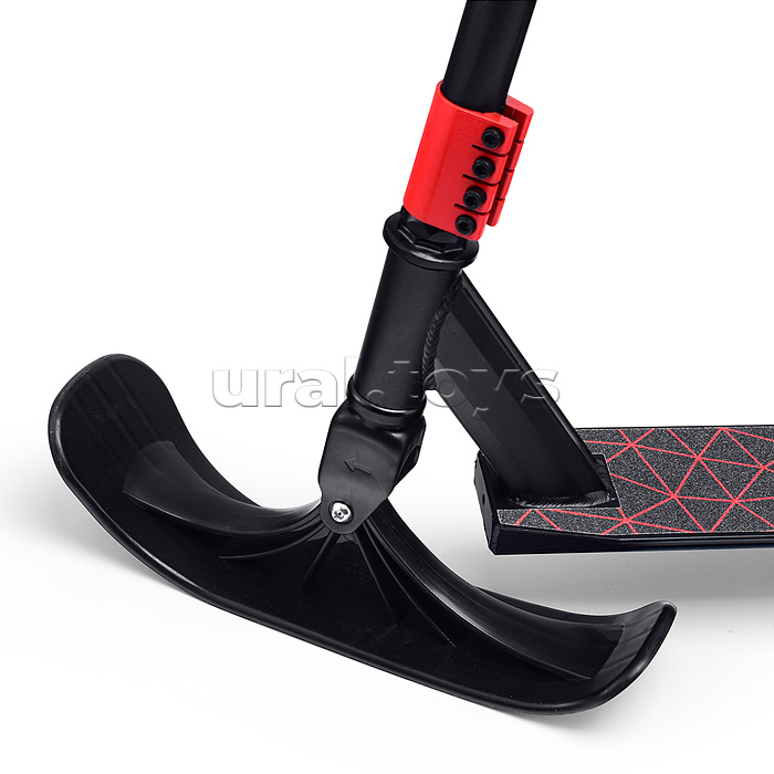 Самокат-снегокат трюковой в коробке (красный)