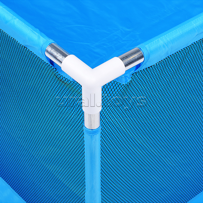 Манеж детский квадратный с баскетбольным кольцом (128*128*65) цвет синий