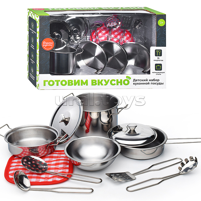 Набор посуды "Готовим вкусно" 11 предметов, в коробке Набор посуды "Готовим вкусно" 11 предметов, в коробке