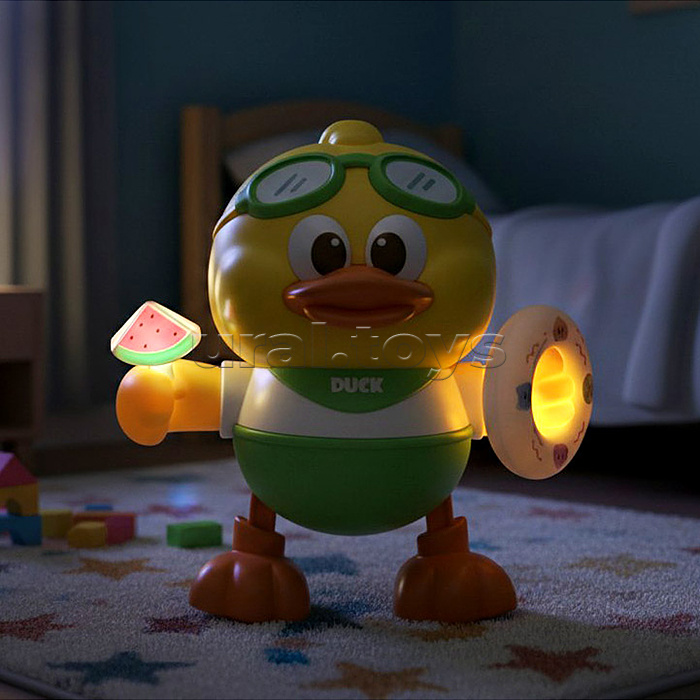 Утенок "Милый друг" свет, звук, в коробке