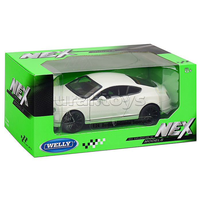 Машинка 1:24 Bentley Continental Supersports, белый Машинка 1:24 Bentley Continental Supersports, белый