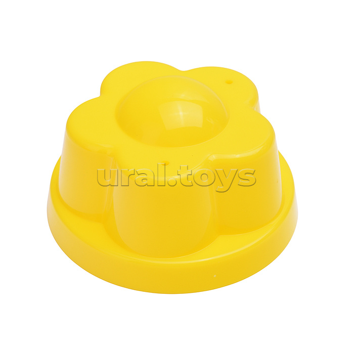 Набор №228: ведро малое с наклейкой, ситечко-цветок, совок №2, грабельки №2, 2 формочки, лейка малая