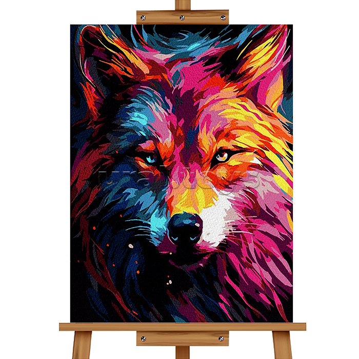 Картина по номерам "Огненный волк" 40*30 см.