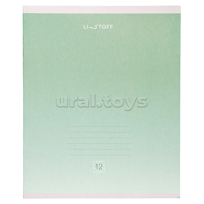 Тетрадь 12л. клетка "Эбру" А5 скрепка