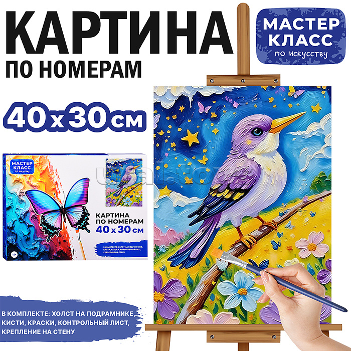 Картина по номерам MKR4030-160 "Птица" 40х30 см.