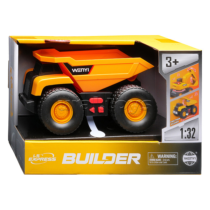 Машина "Бульдозер" 1:32 (свет, звук) в коробке