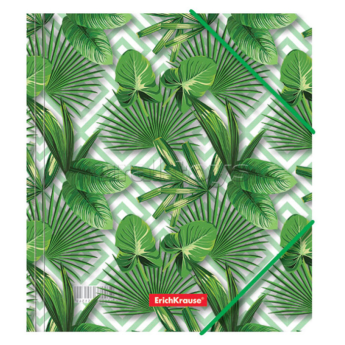 Папка для тетрадей на резинках пластиковая Tropical Leaves, A5+ Папка для тетрадей на резинках пластиковая Tropical Leaves, A5+